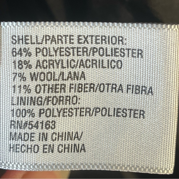 Worthington Charcoal Herringbone wool blend Blazer belted women’s - Picture 8 of 8